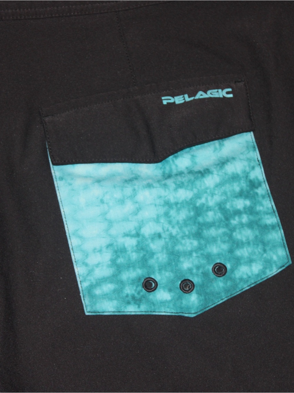 Pelagic Argonaut Boardshorts Men's Size 38 Black Aqua Fishing Swim Trunks - Picture 11 of 12